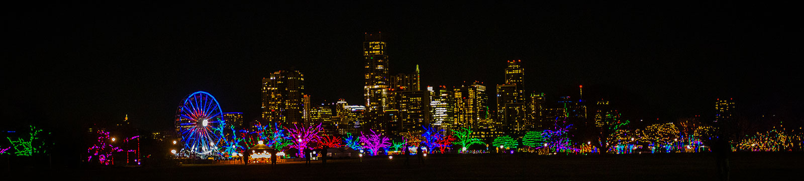 Austin, Texas skyline at Christmas